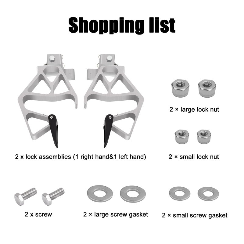 SZHY-LINK Aluminum Extension Ladder Locks Aluminum Extension Ladder Model 28-11 for Werner Aluminum 24 ft, 28 ft, 32 ft Extension Ladder Rung Lock Kit - Image 4